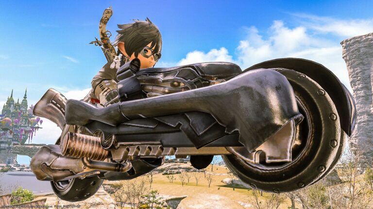 最初から移動速度が速いFF7クラウドのバイク『SDSフェンリル』 ララフェル FF14ブログ Norirow Note 66