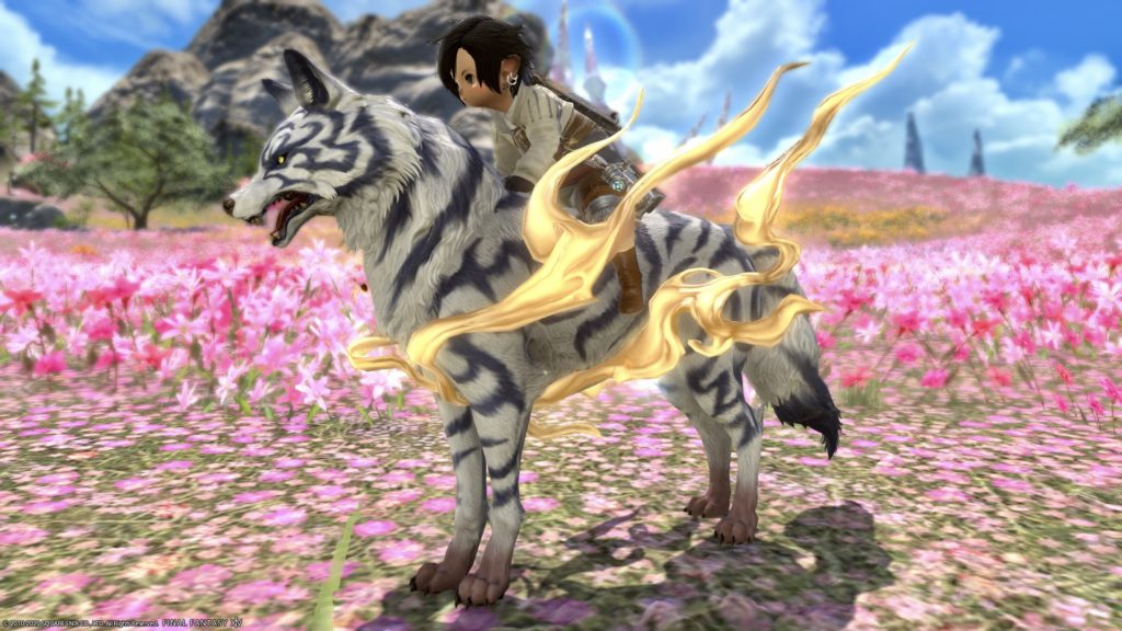 黄色い炎の犬神様 極白虎征魂戦マウント 白のカムイ Ff14ブログ Norirow Note エオルゼア戦記