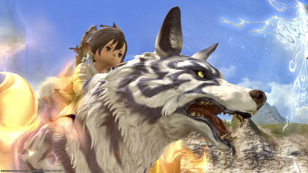 黄色い炎の犬神様 極白虎征魂戦マウント 白のカムイ Ff14ブログ Norirow Note エオルゼア戦記