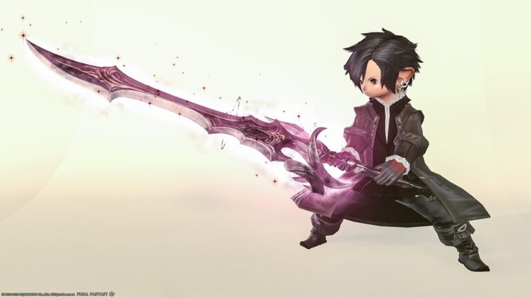 暗黒オーラを身に纏った暗黒騎士剣・エウレカウェポン（EW）第二形態『カラドボルグ・アネモス』 ララフェル FF14ブログ Norirow Note 26