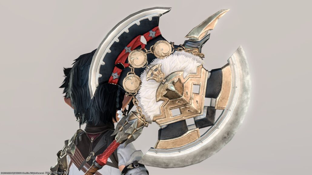Warrior’s Resistance Weapon(RW)First form Moon-like axe “Skullrender ...