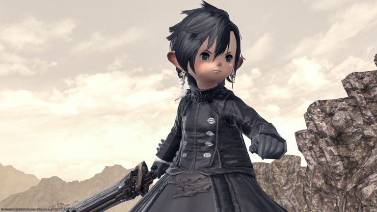 [Glamour] The Puppets' Bunker, healer body equipment "YoRHa Type-53 Halfrobe of Healing" Lalafell FF14 Blog Norirow Note 26