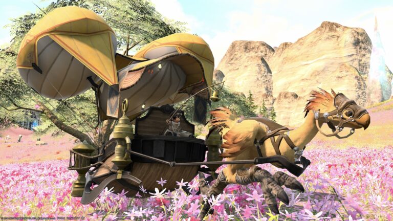 4人乗り課金マウント『チョコボキャリッジ』なんだか懐かしくて可愛い乗り物 ララフェル FF14ブログ Norirow Note 52