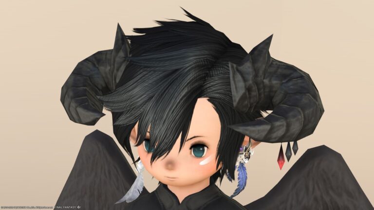 【ミラプリ】ツノが可愛い悪魔・ララフェル の『デモンアタイア』装備一式 ララフェル FF14ブログ Norirow Note 39