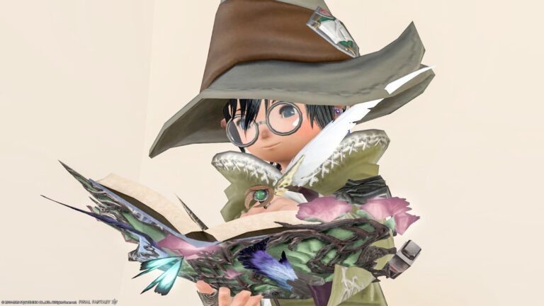 【ミラプリ】森の魔法学者『クズクロス・ヒーラーローブ＆シャーレアン・プロフェッサーハット』 ララフェル FF14ブログ Norirow Note 27