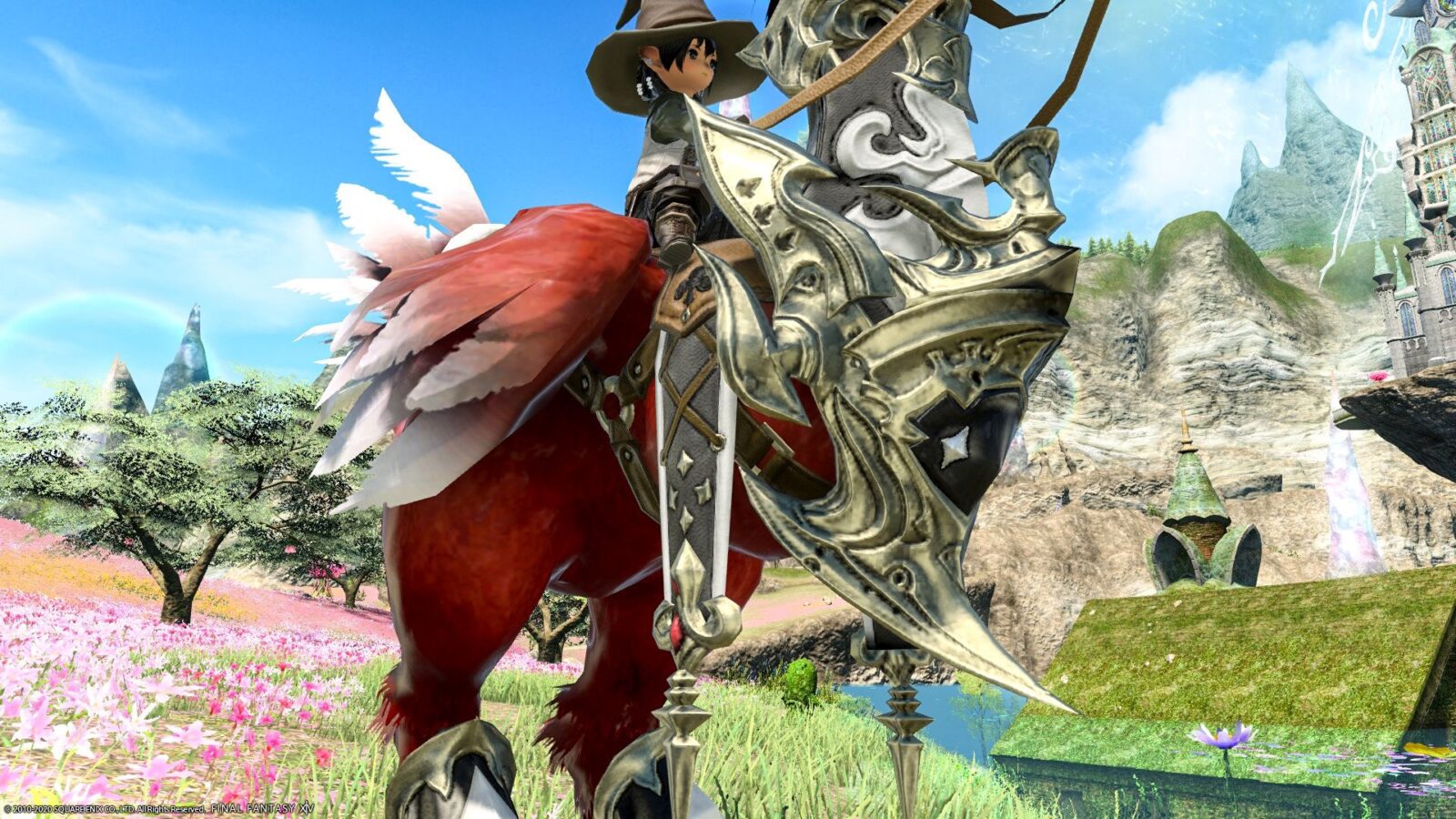 A Two Seater Mount That You Can Get From Recruit A Friend Campaign Amber Draught Chocobo That Is Big Even If Lalafell Rides Ff14ブログ Norirow Note エオルゼア戦記