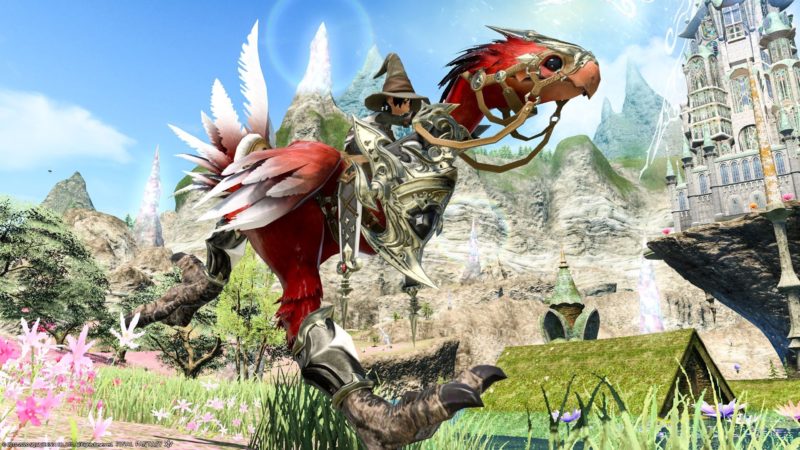 お友達紹介キャンペーンで貰える二人乗りマウント ララフェルが乗っても大きい 赤グランチョコボ Ff14 Norirow Note エオルゼアのもう一つの物語