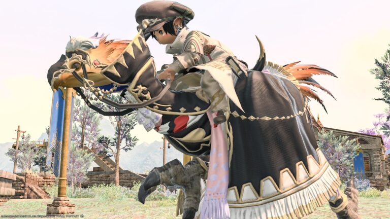 Chocobo armor "Gambler Barding" with a slightly noble image Lalafell FF14 Blog Norirow Note 28