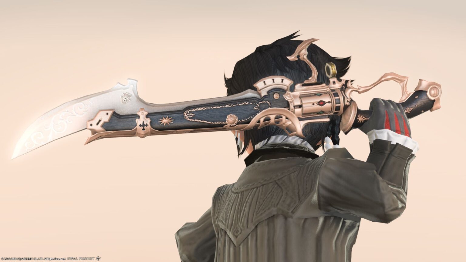 Dyeable and fashionable antique wooden gunblade “Yaita Kai” 【FF14