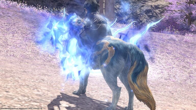 Blue Flame Dog God, The Wreath of Snakes (Extreme) Mount “Hallowed