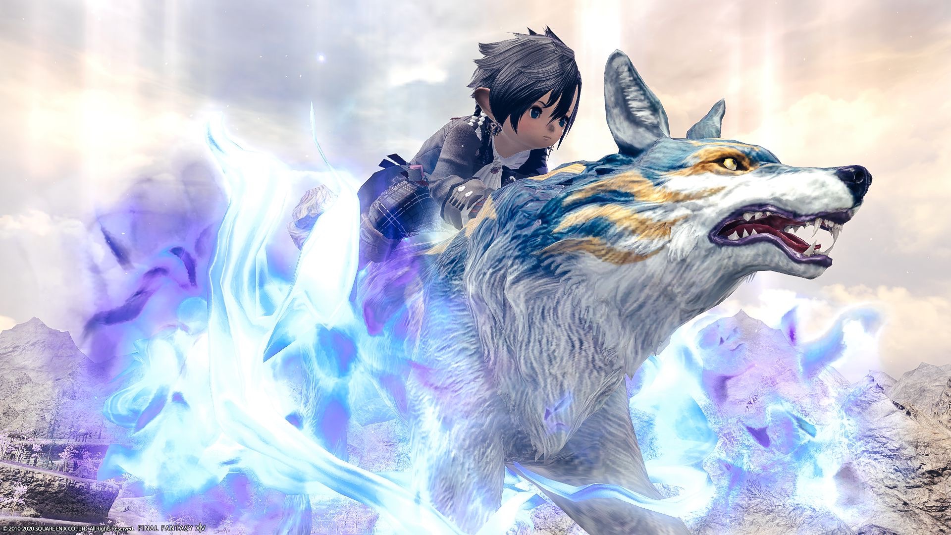 Blue Flame Dog God, The Wreath of Snakes (Extreme) Mount “Hallowed