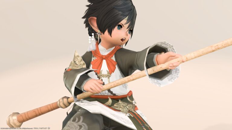 [Glamour] Son Goku's costume and a stretchable Ruyi Jingu Bang "Exclusive Eastern Journey Attire" (Lalafell Men's Ver.) Lalafell FF14 Blog Norirow Note 39
