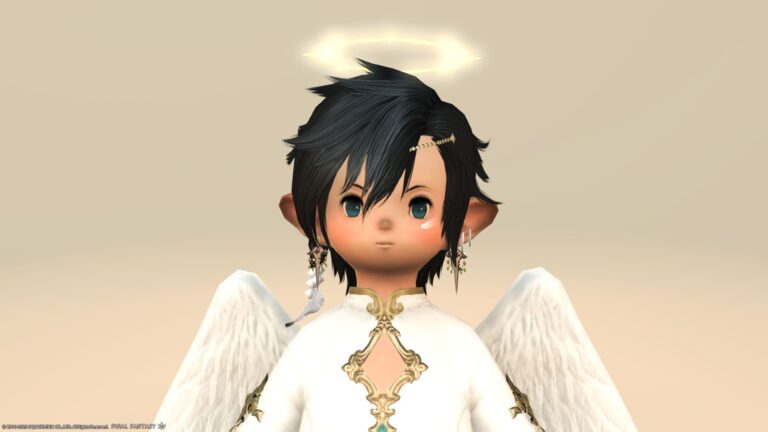 【ミラプリ】天使の羽と輪っかが特徴的な『エンジェルアタイア』（ララフェル Ver.） ララフェル FF14ブログ Norirow Note 52