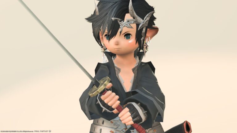 侍の初期装備(AF1？)貴重な洋風袴『無銘』シリーズ（ララフェル男子Ver.) ララフェル FF14ブログ Norirow Note 37