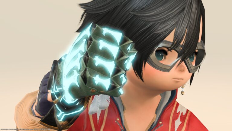 A skeleton punch that glows like an Allagan! Monk fighting weapon "Wootz Knuckles" Lalafell FF14 Blog Norirow Note 38