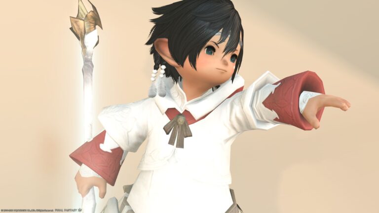 白魔道士AF1装備・伝統的な白魔服『ヒーラー』シリーズ（ララフェル男子Ver.) ララフェル FF14ブログ Norirow Note 48