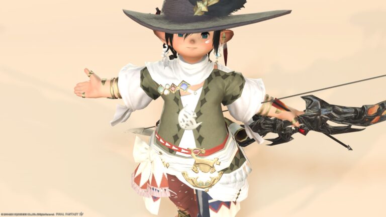 吟遊詩人AF1装備・旅の楽団員『コラル』シリーズ（ララフェル男子Ver.) ララフェル FF14ブログ Norirow Note 57