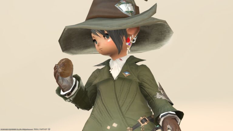 【ミラプリ】『シャーレアン・ハット』と『イディル』装備で緑の魔法軍学者 ララフェル FF14ブログ Norirow Note 79