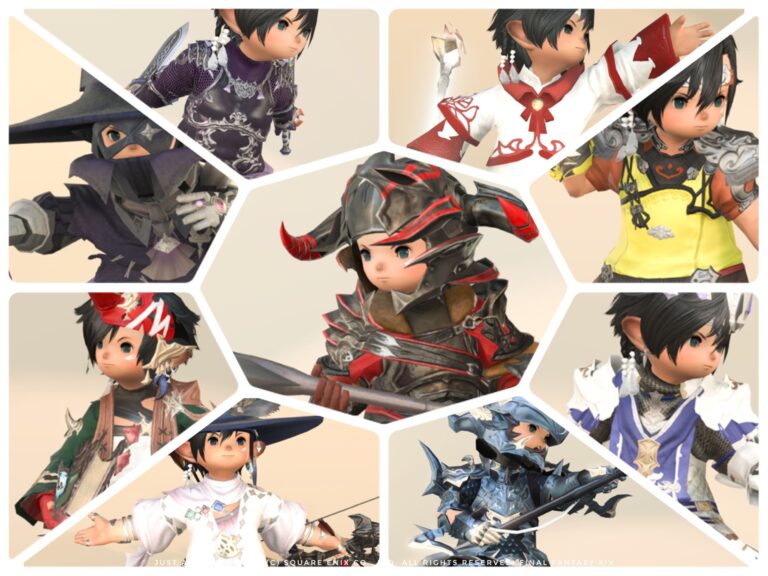 AF1装備の色違い『復古調装備』（神話装備）全10ジョブの“見た目”まとめ（ララフェル男子Ver.） ララフェル FF14ブログ Norirow Note 76