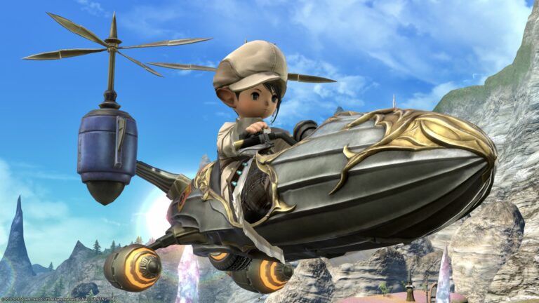 Propeller airplane mount "Falcon" like a tin toy that transforms in three stages Lalafell FF14 Blog Norirow Note 29