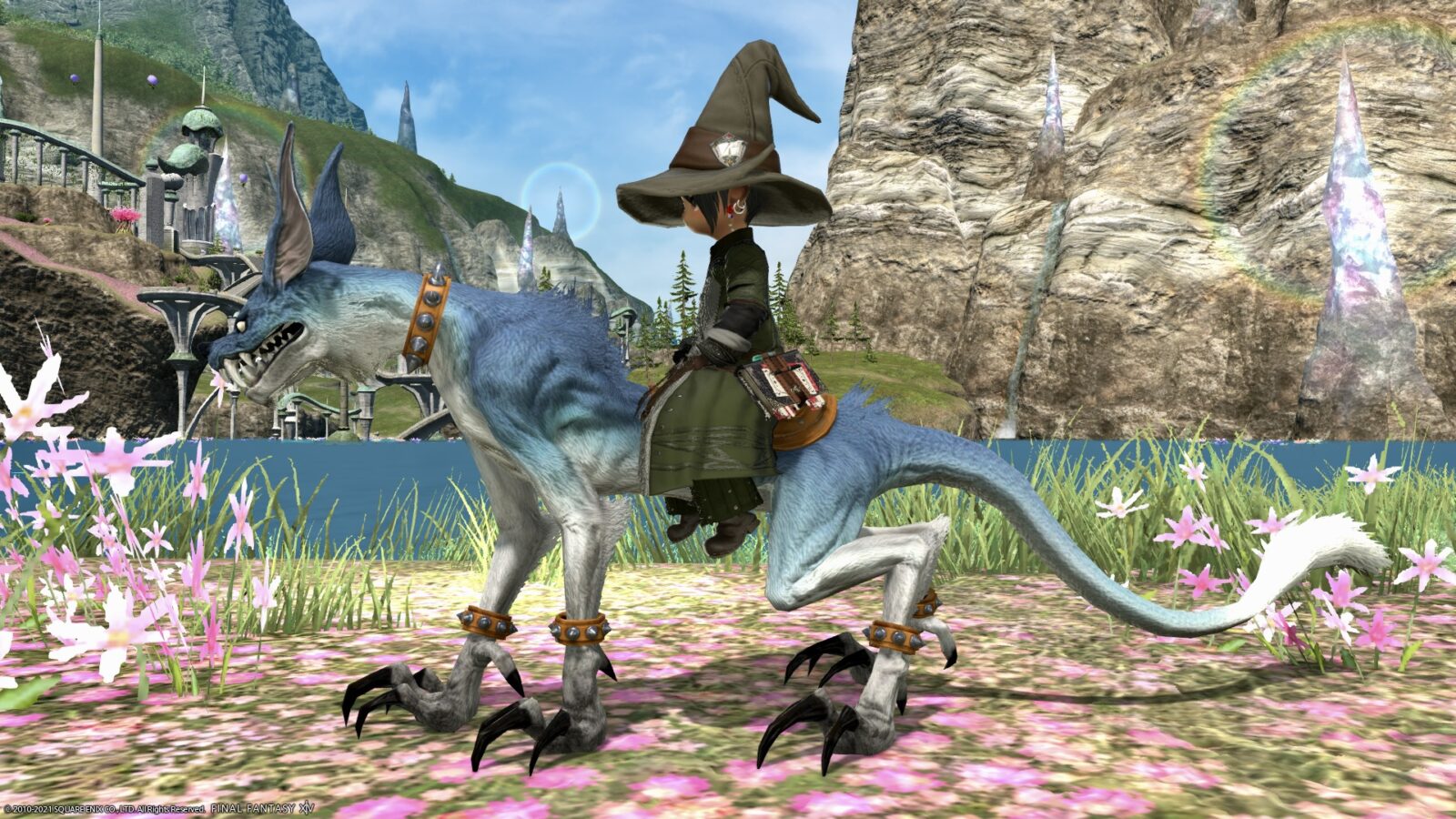 Surprisingly cute Ixali blue war wolf mount Direwolf Norirow. ff14.norirow....