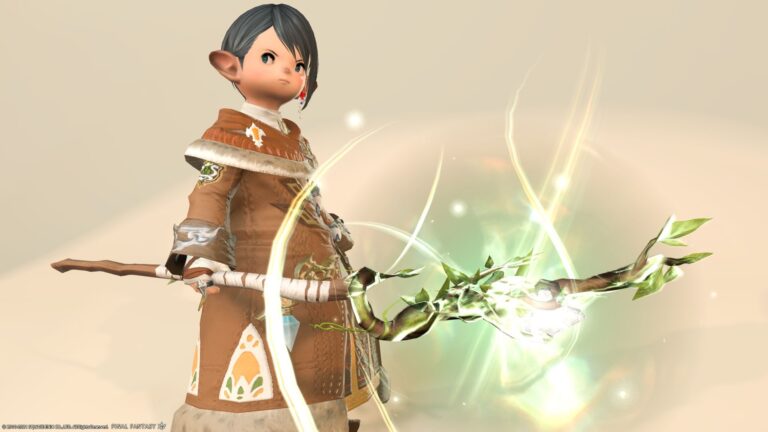 White Mage Resistance Weapon (RW) Second Form, Mysterious Shining Branch "Ingrimm Recollection" Lalafell FF14 Blog Norirow Note 45