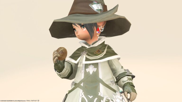 【ミラプリ】カジュアル園芸師風な緑のヒーラーコーディネート with『アライアンス・ヒーラーコート』 ララフェル FF14ブログ Norirow Note 33