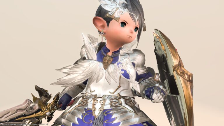 Paladin's AF2 equipment "Creed" series with distinctive wings (Lalafell Men's Ver.) Lalafell FF14 Blog Norirow Note 30