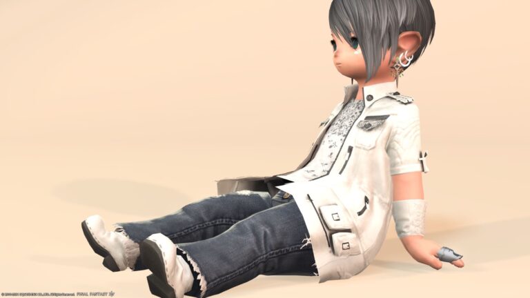[Glamour] Casual coordination with boot-cut jeans "Peacelover's Pantaloons" Lalafell FF14 Blog Norirow Note 38