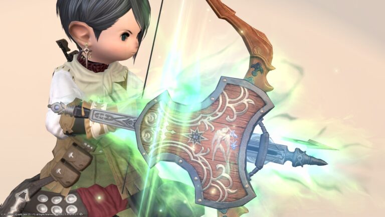 吟遊詩人のレジスタンスウェポン（RW）第四形態（第五段階）光る可愛いチェロ『ジャッジオーダー・コンポジットボウRE』 ララフェル FF14ブログ Norirow Note 72