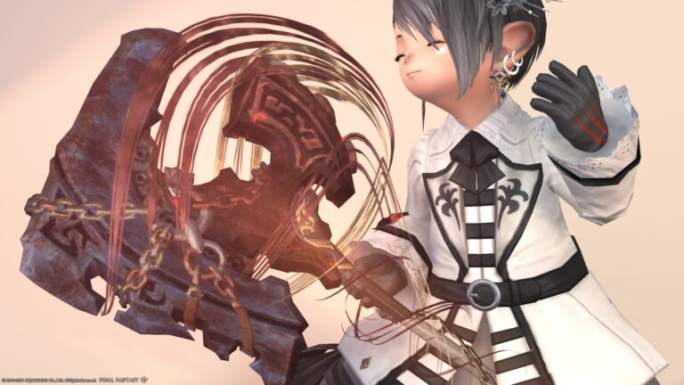 戦士のアニマウェポン（AW）第二形態・楽譜っぽく光る世紀末な斧『パラシュ・アウォーク』 ララフェル FF14ブログ Norirow Note 56