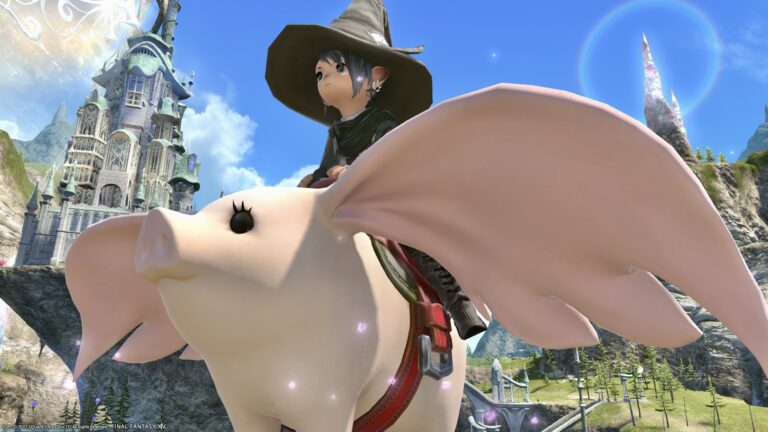 Mount Pixie quests "Portly Porxie", a cute flying piglet Lalafell FF14 Blog Norirow Note 37