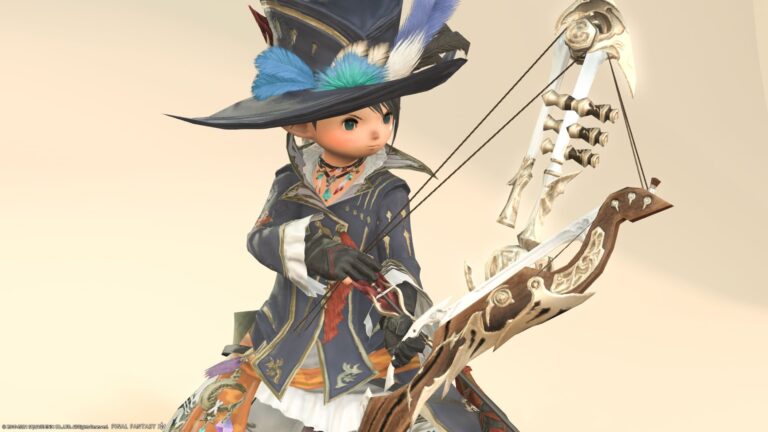 吟遊詩人のAF3武器＆エウレカウェポン第一形態・滑車と木の風合いがオシャレなアンティーク弓『フェイルノート』 ララフェル FF14ブログ Norirow Note 39