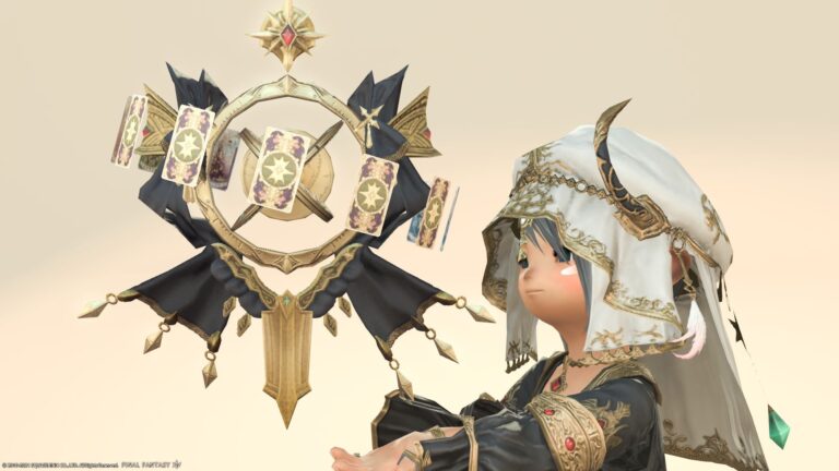 占星術師のAF3武器＆エウレカウェポン第一形態・リボンが揺れて可愛い天球儀『プレアデス』 ララフェル FF14ブログ Norirow Note 35