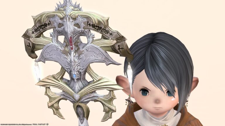 白魔道士のレジスタンスウェポン(RW)第ニ形態・神秘的な光る枝『イングリム・リコレクション』 ララフェル FF14ブログ Norirow Note 27