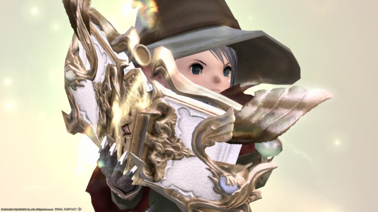 女神ソフィアの光る学者武器・女神の歌の聖なるオーラの本『ソング・オブ・ゴッデス』 ララフェル FF14ブログ Norirow Note 40