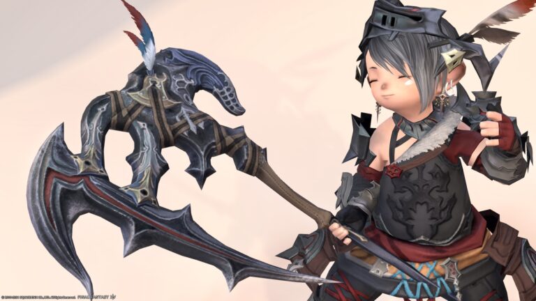 Warrior's AF3 Weapon & Eureka Weapon First Form, Bone Strike Axe "Farsha" Lalafell FF14 Blog Norirow Note 40