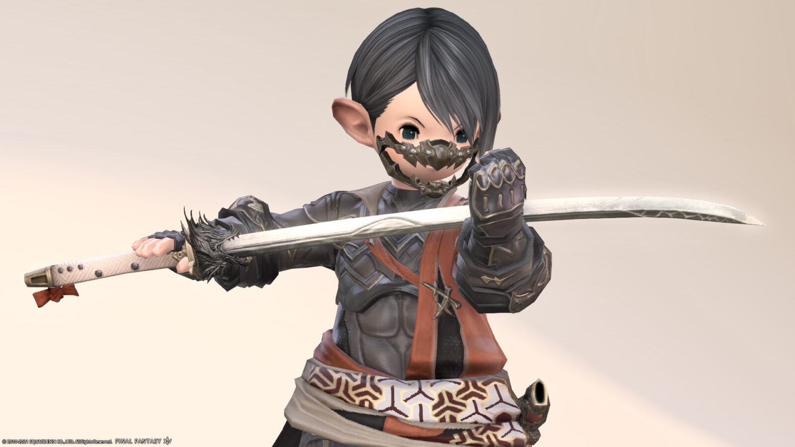 Samurai S Af4 Equipment Demon Faced Half Cyborg Kimono Kasuga Series Lalafell Men S Ver Norirow Note エオルゼア戦記 In Ff14