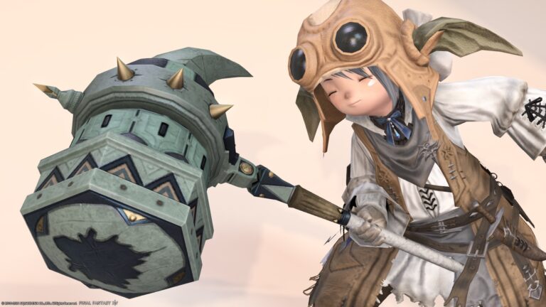 Valuable Hammer Equipment-Dwarven Cute Warrior Axe "Dwarven Mythril Hammer" Lalafell FF14 Blog Norirow Note 39