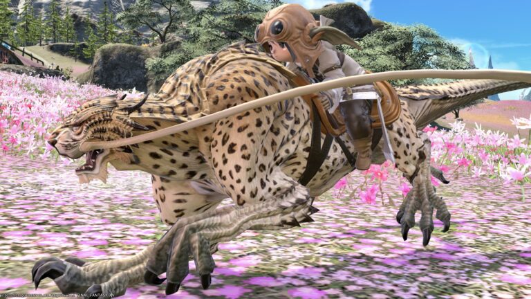 Leopard print mount "Coeurl" (A Realm Reborn Collector's Edition privilege) Lalafell FF14 Blog Norirow Note 35