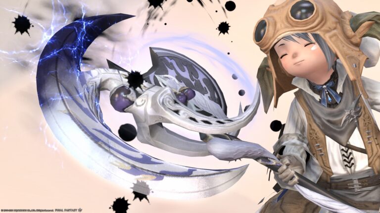 墨と稲妻のエフェクトがカッコいい戦士の斧『白虎大斧【輝】』 ララフェル FF14ブログ Norirow Note 39