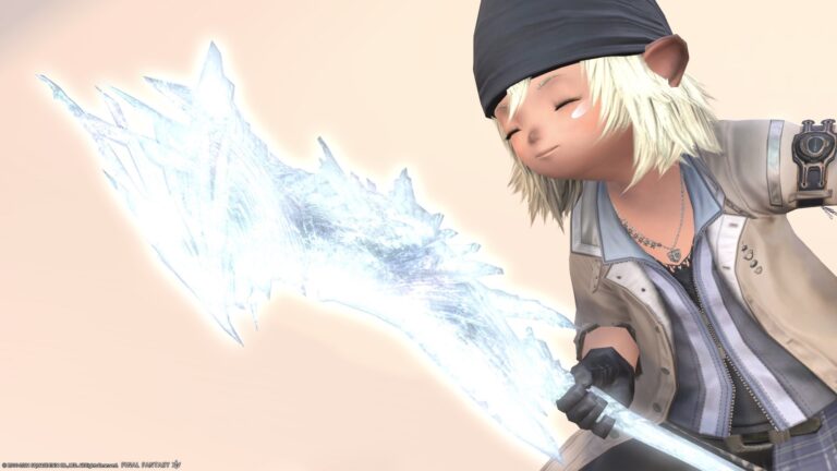 FF13 Lightning Returns Snow Weapon / Ice Warrior Axe "l'Cie Bardiche" Lalafell FF14 Blog Norirow Note 37