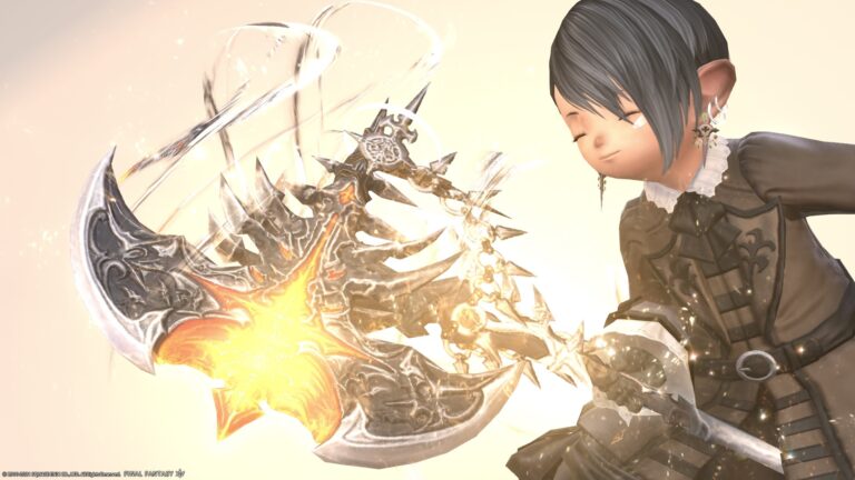 Warrior's Anima Weapon (AW) 6th Stage-Glowing Dark Axe "Sharpened Axe of the Blood Emperor" Lalafell FF14 Blog Norirow Note 38