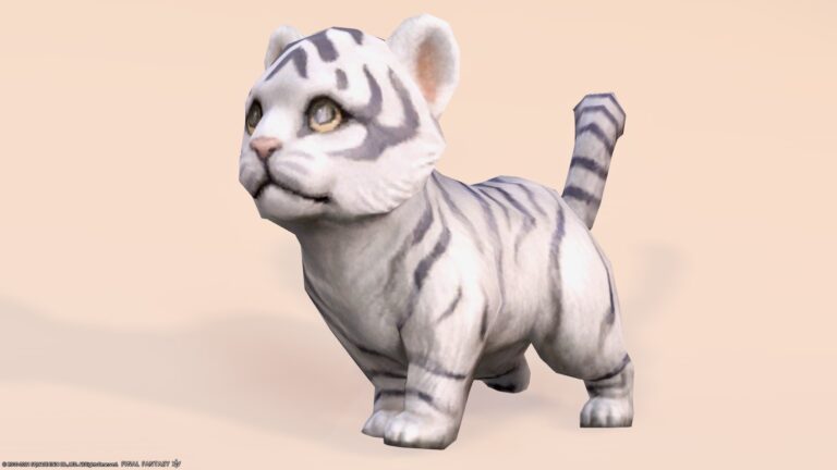 Baby white tiger? A very cute minion of a small tiger "Byakko Cub" Lalafell FF14 Blog Norirow Note 29