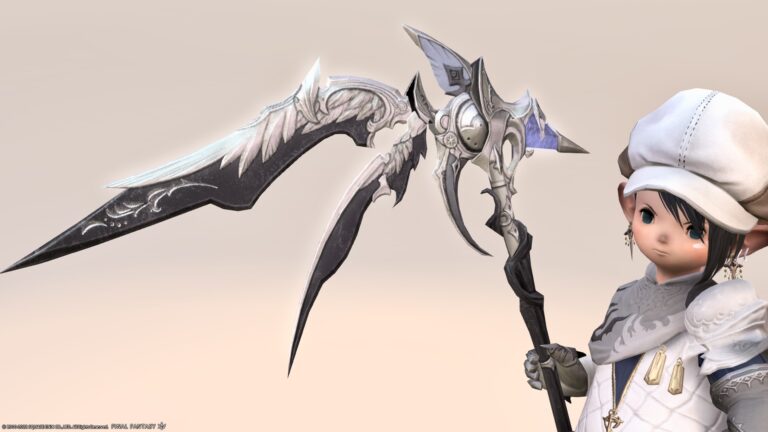 水妖幻園ドォーヌ・メグの可愛らしいリーパー大鎌・二枚羽の妖精武器『フェイシックル』 ララフェル FF14ブログ Norirow Note 35