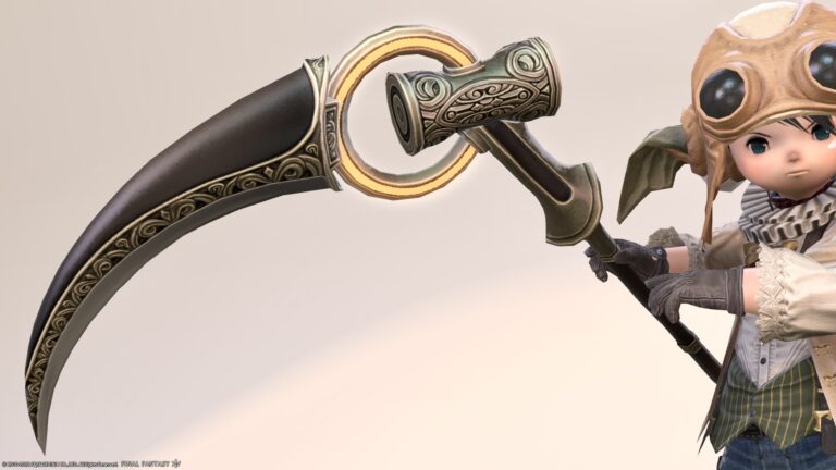 鳥の嘴のようなロンカの大鎌・キタンナ神影洞のリーパー武器『キタンナ・ガーディアンシックル』 ララフェル FF14ブログ Norirow Note 40