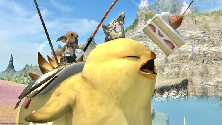 王冠を被った可愛いデブチョコボ・MIP3000報酬マウント『パレードチョコボ』 ララフェル FF14ブログ Norirow Note 52