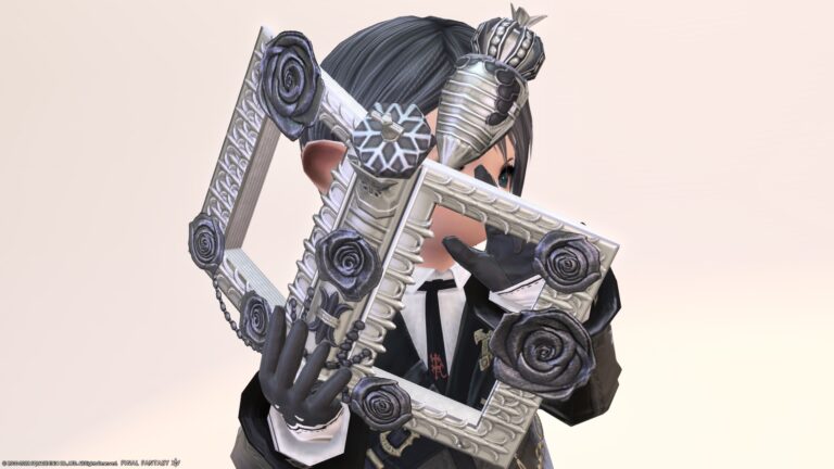 銀の羽根の生えたステッキ風な賢者武器・ヒュペルボレア造物院『キティセオス・ウィング』 ララフェル FF14ブログ Norirow Note 33