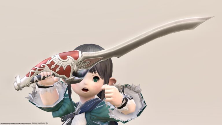 黒渦団の国旗がモチーフのオシャレな士官剣・ナイト武器『ロミンサンオフィサー・カットラス』 ララフェル FF14ブログ Norirow Note 45