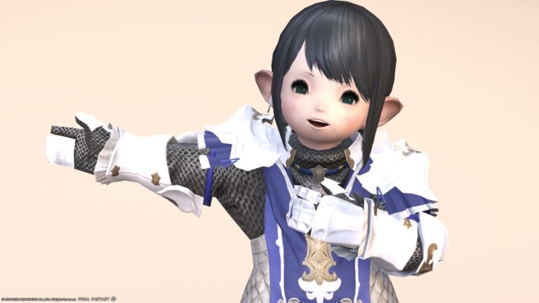 ナイトAF1装備の色違い・白い騎士の復古調装備『ヴァラー』シリーズ（ララフェル女子Ver.） ララフェル FF14ブログ Norirow Note 34